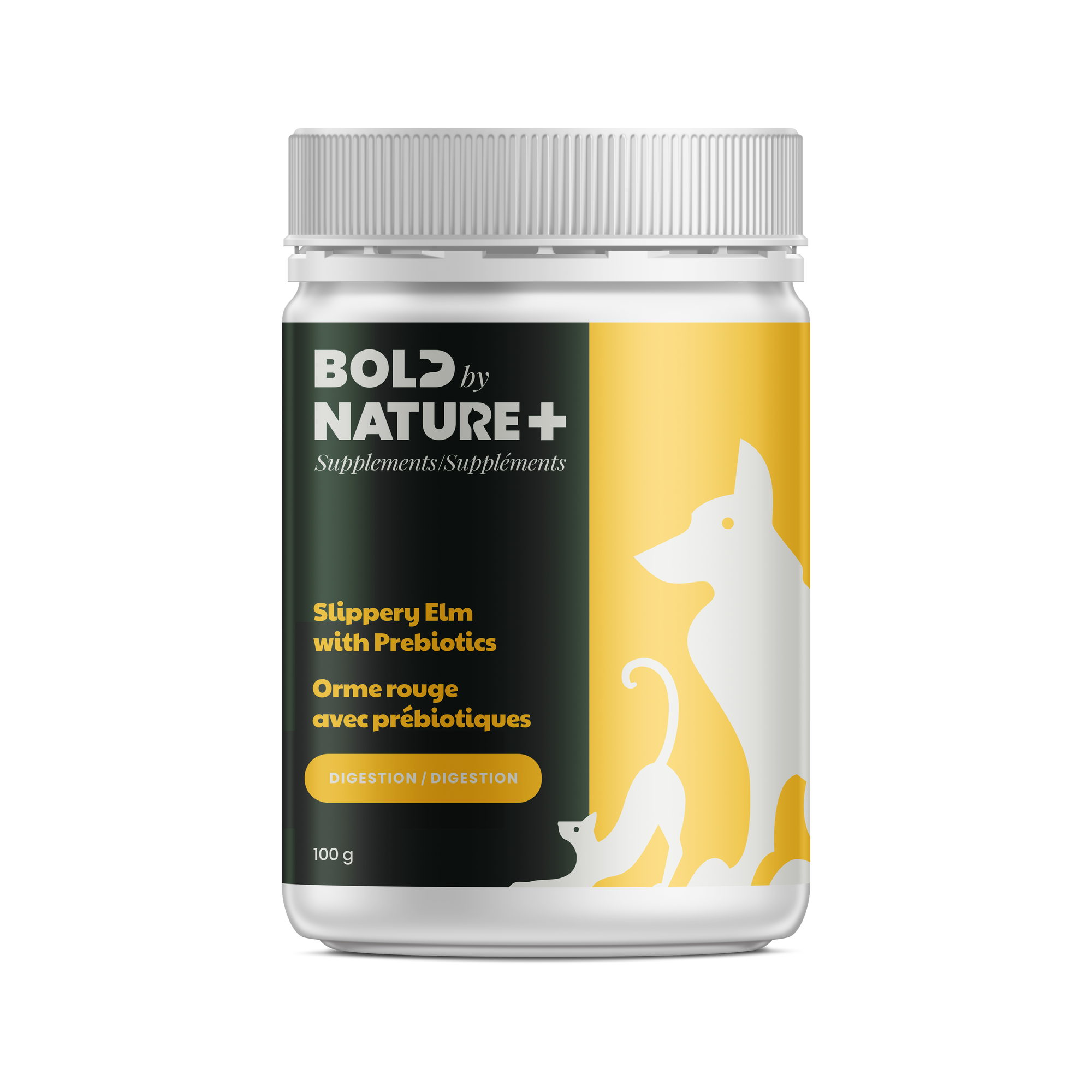 Bold by Nature Supplements - Slippery Elm with Probiotics for Dogs & Cats (3.5oz/100g)