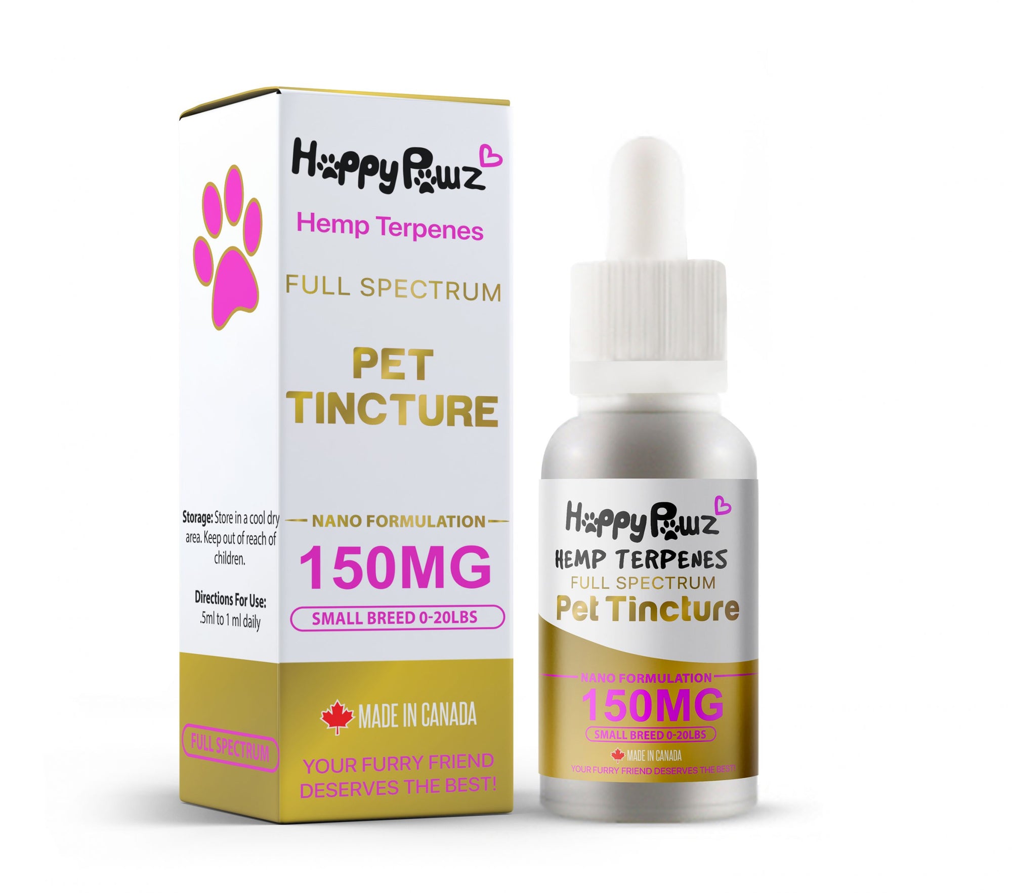 Happy Pawz - Full Spectrum Hemp Terpenes Pet Tincture