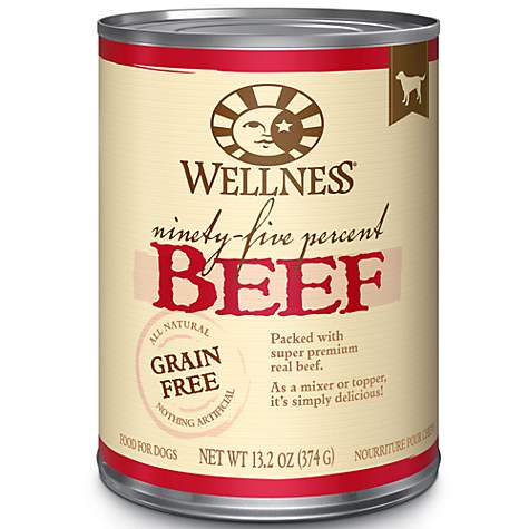 Wellness 95% Beef GF Canned Dog Food (13.2oz/374g)