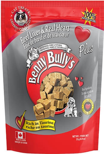 Benny Bully's Beef Liver & Real Heart Cat Treats (0.9oz/25g)