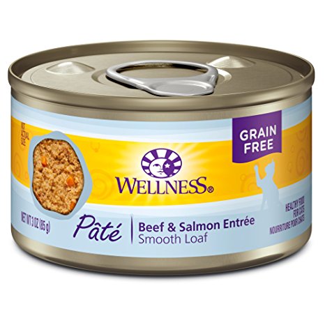 Wellness Beef & Salmon Entrée Smooth Loaf Paté GF Canned Cat Food