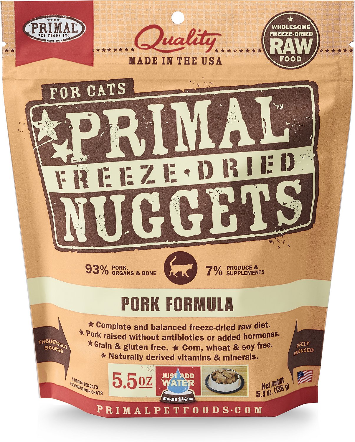 Primal Feline Freeze-Dried Pork Cat food (14oz/397g)