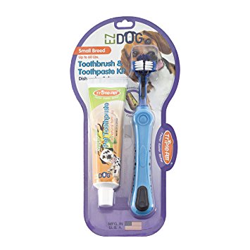 Triple Pet EZDog Toothbrush & Toothpaste Kit - Small Breeds