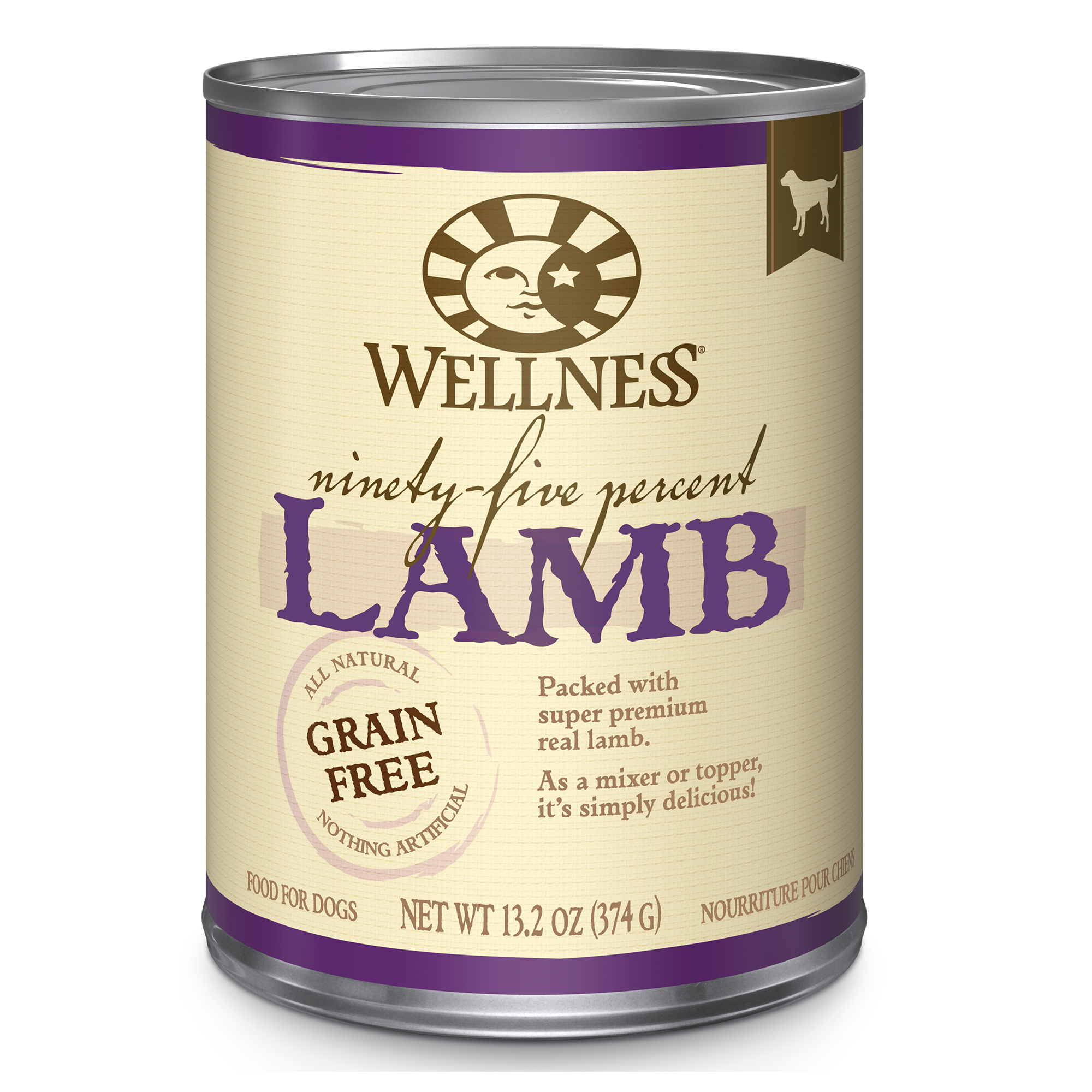 Wellness 95% Lamb GF Canned Dog Food (13.2oz/374g)