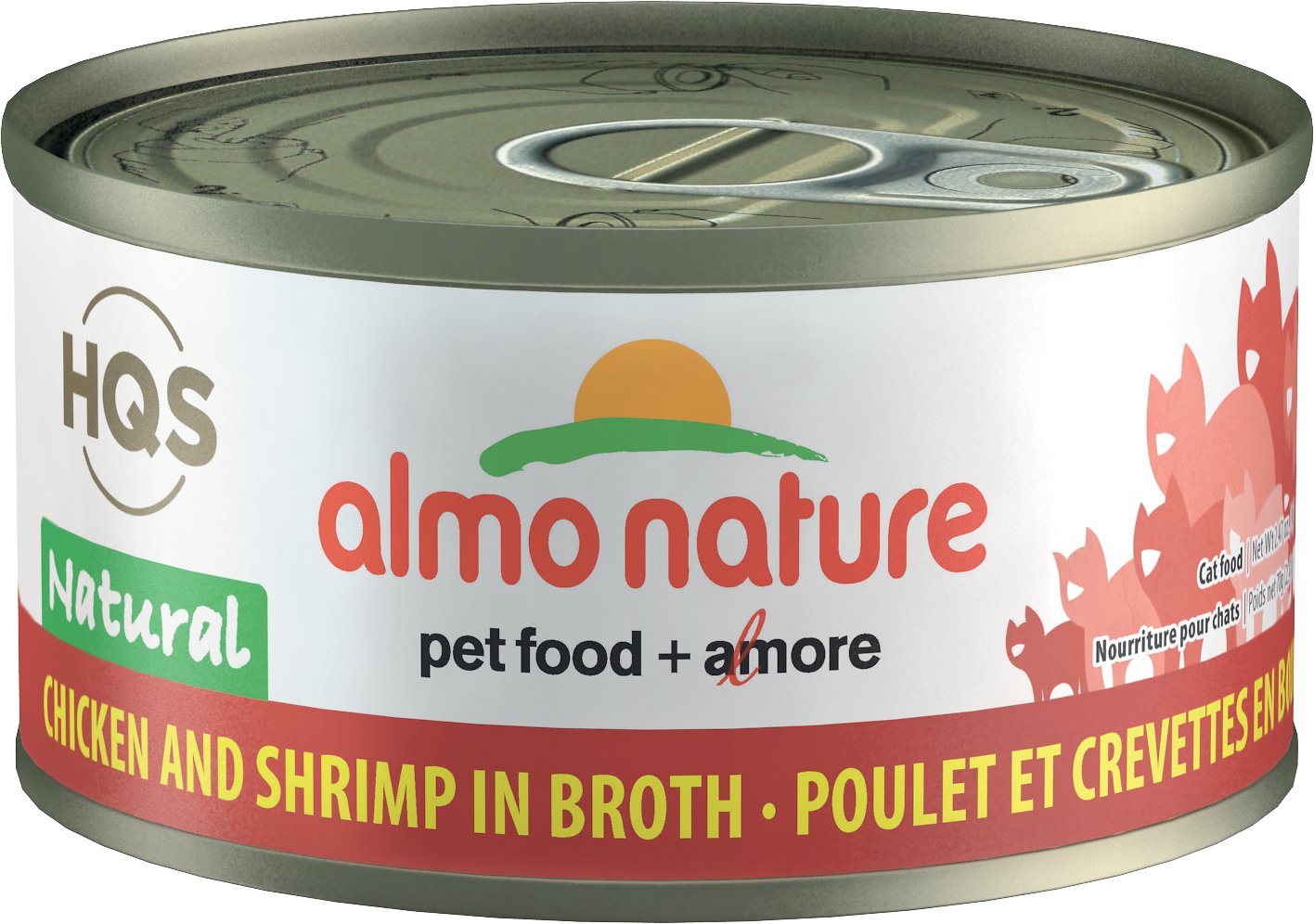 Almo HQS Nature Chicken & Shrimp in Broth GF Canned Cat Food (70g/2.47oz)