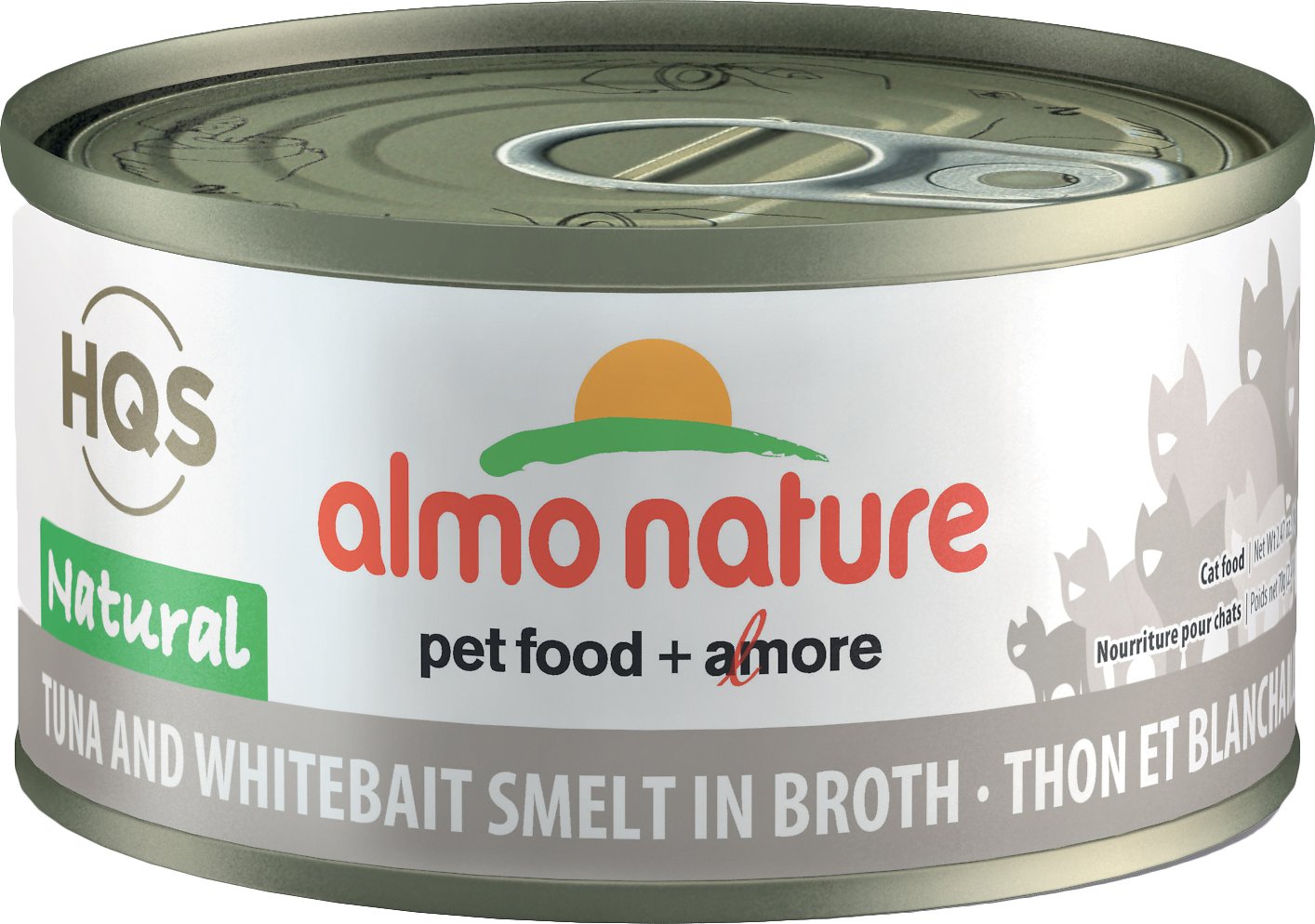 Almo Nature Tuna & Whitebait Smelt in Broth Canned Cat Food (70g/2.47oz)