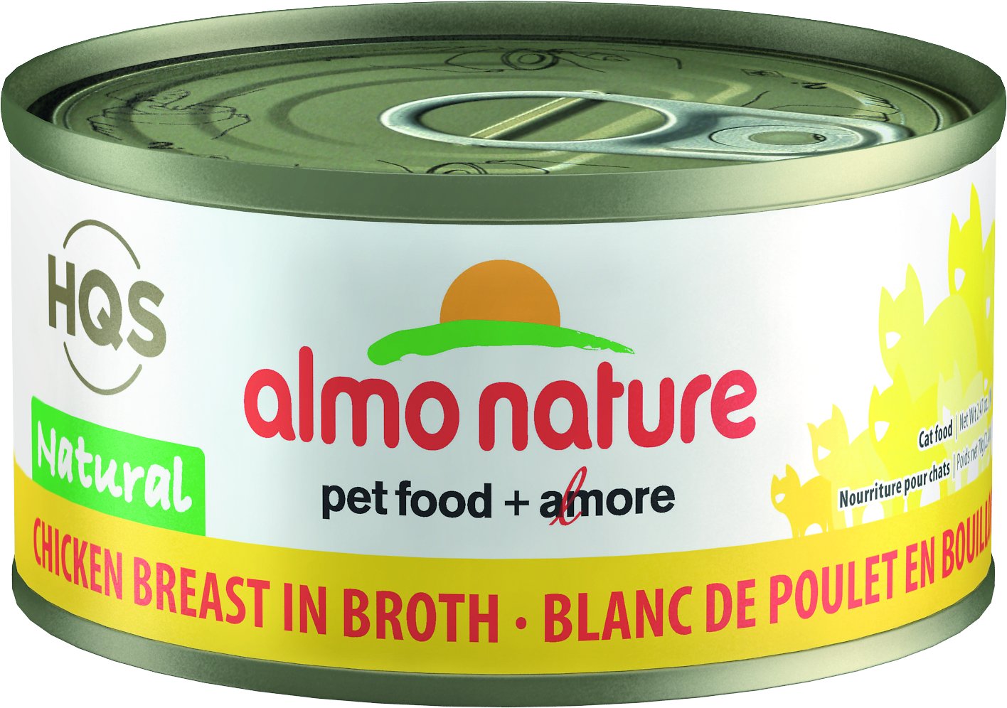 Almo HQS Nature Chicken Breast in Broth GF Canned Cat Food (70g/2.47oz)