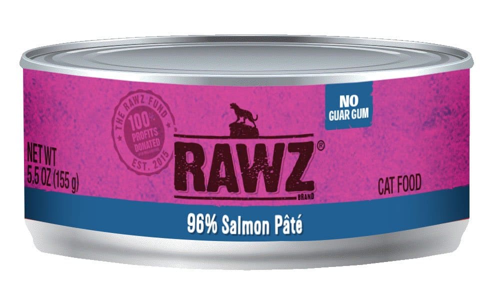 Rawz 96% Salmon Pâté Canned Cat Food (5.5oz/155g)