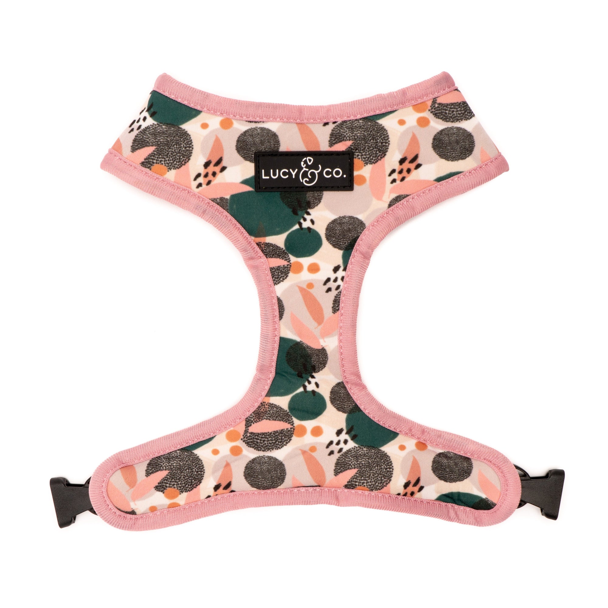 Lucy &amp; Co. Enchanted Forest - Dots &amp; Purple/Pink - Reversible Dog Harness