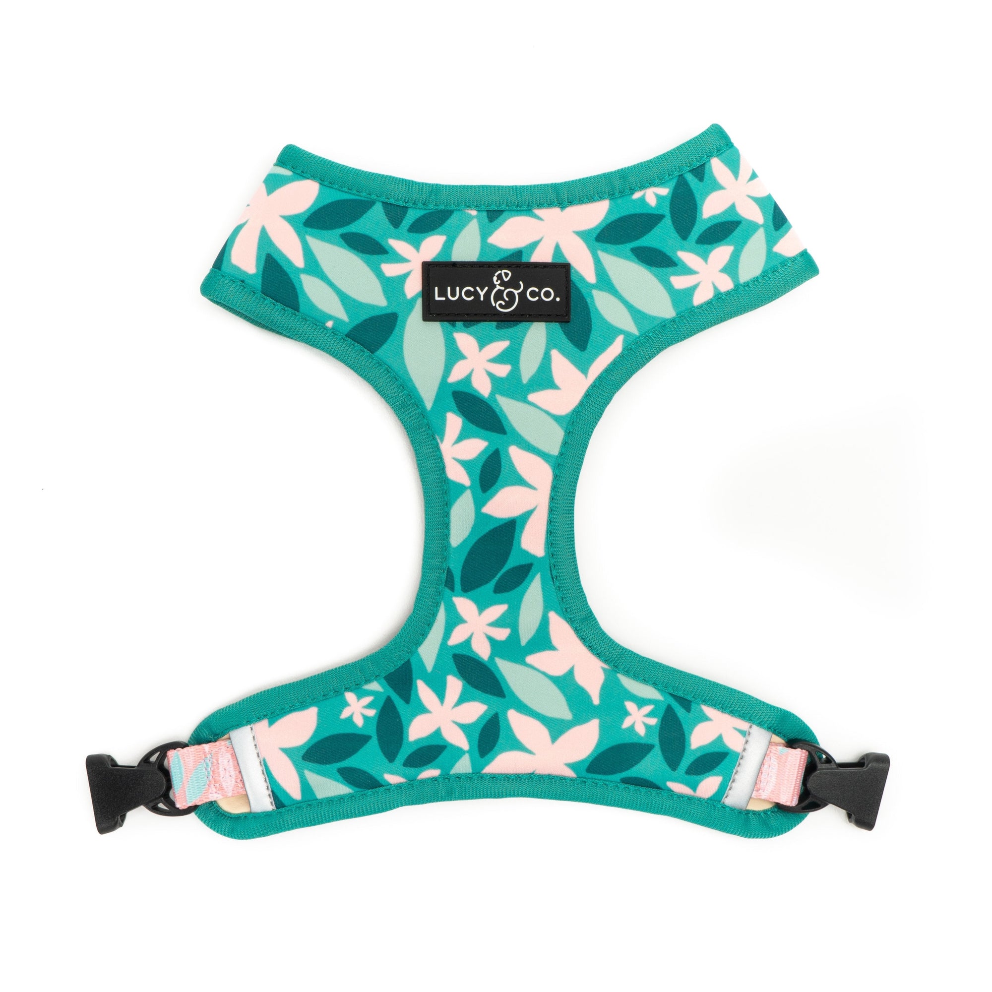 Lucy &amp; Co. Dilly Lily - Blue &amp; Pink - Reversible Dog Harness