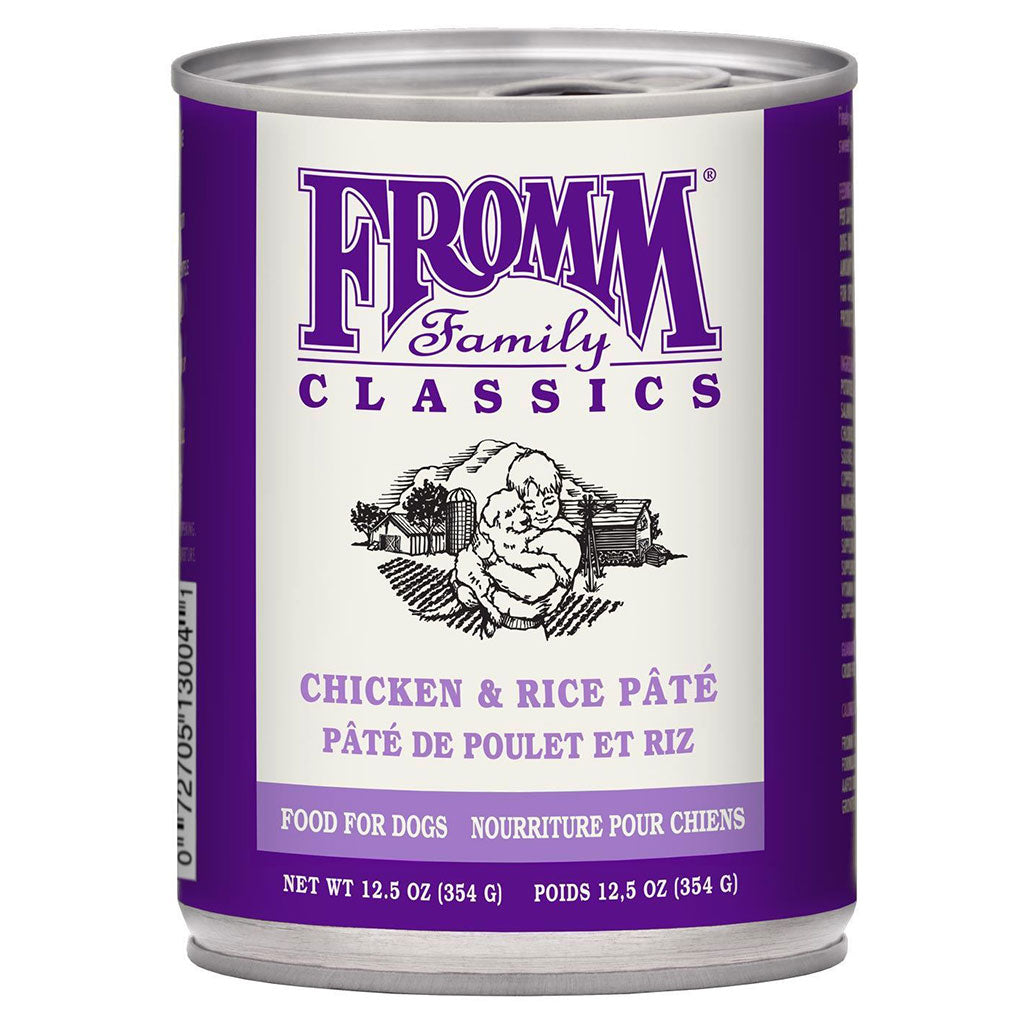 Fromm Family Classics Chicken Rice Pate Canned Dog Food 12.5oz 354g Wooftown