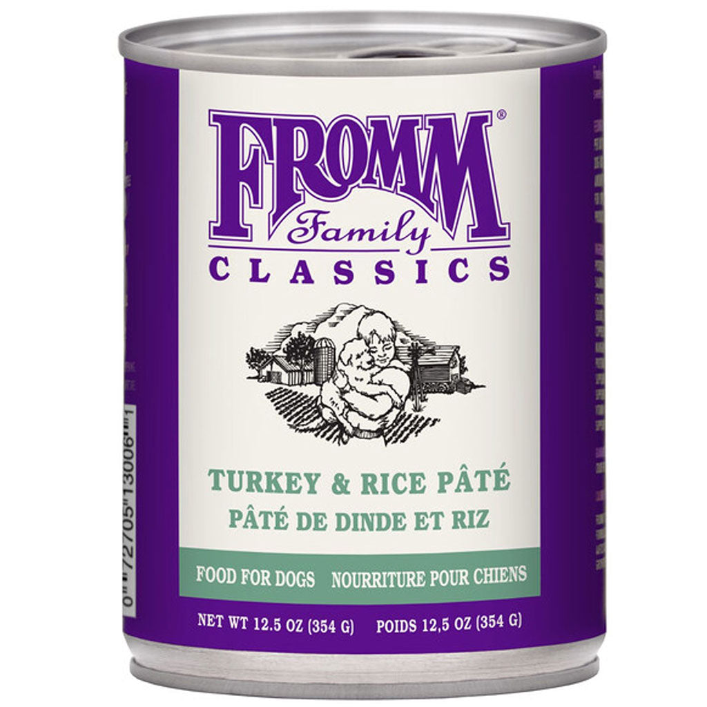 Fromm Family Classics Turkey & Rice Pâté Canned Dog Food (12.5oz/354g)