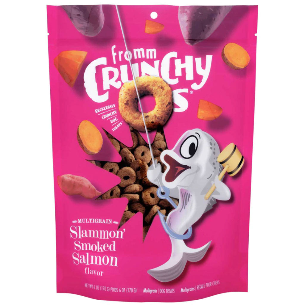 Fromm Crunchy O’s Slammon’ Smoked Salmon Multigrain Dog Treats (6oz/170g)