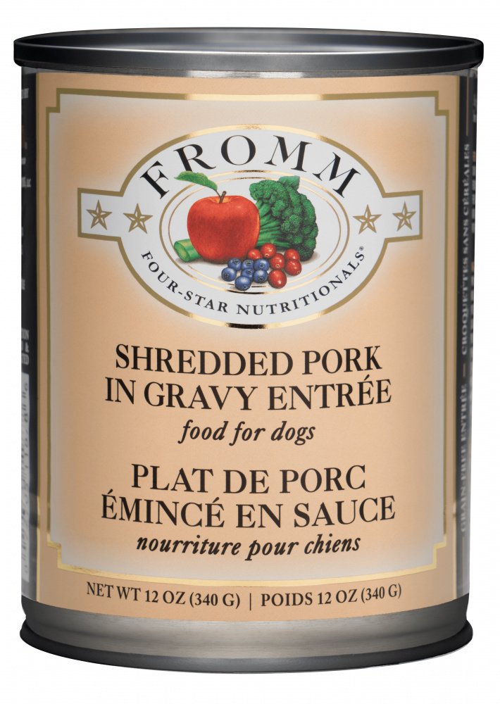 Fromm Four Star Shredded Pork in Gravy Entrée Canned Dog Food (12oz/340g)