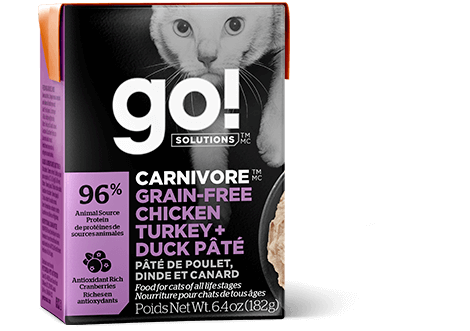 Go! Solutions Carnivore Chicken, Turkey & Duck Pâté GF Tetra Pak Cat Food (6.4oz/182g)
