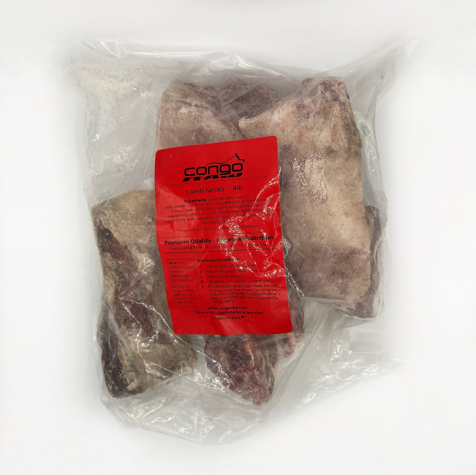 Congo Raw Natural Lamb Neck (4lbs)