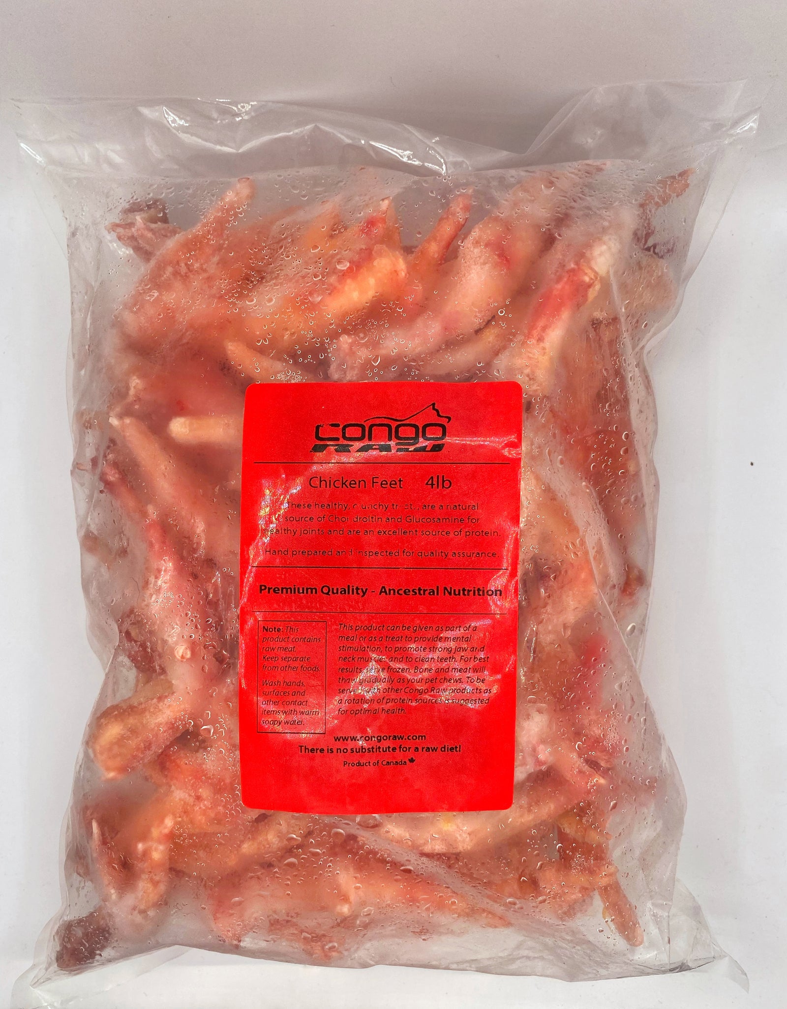 Congo Raw Natural Chicken Feet (4lb)