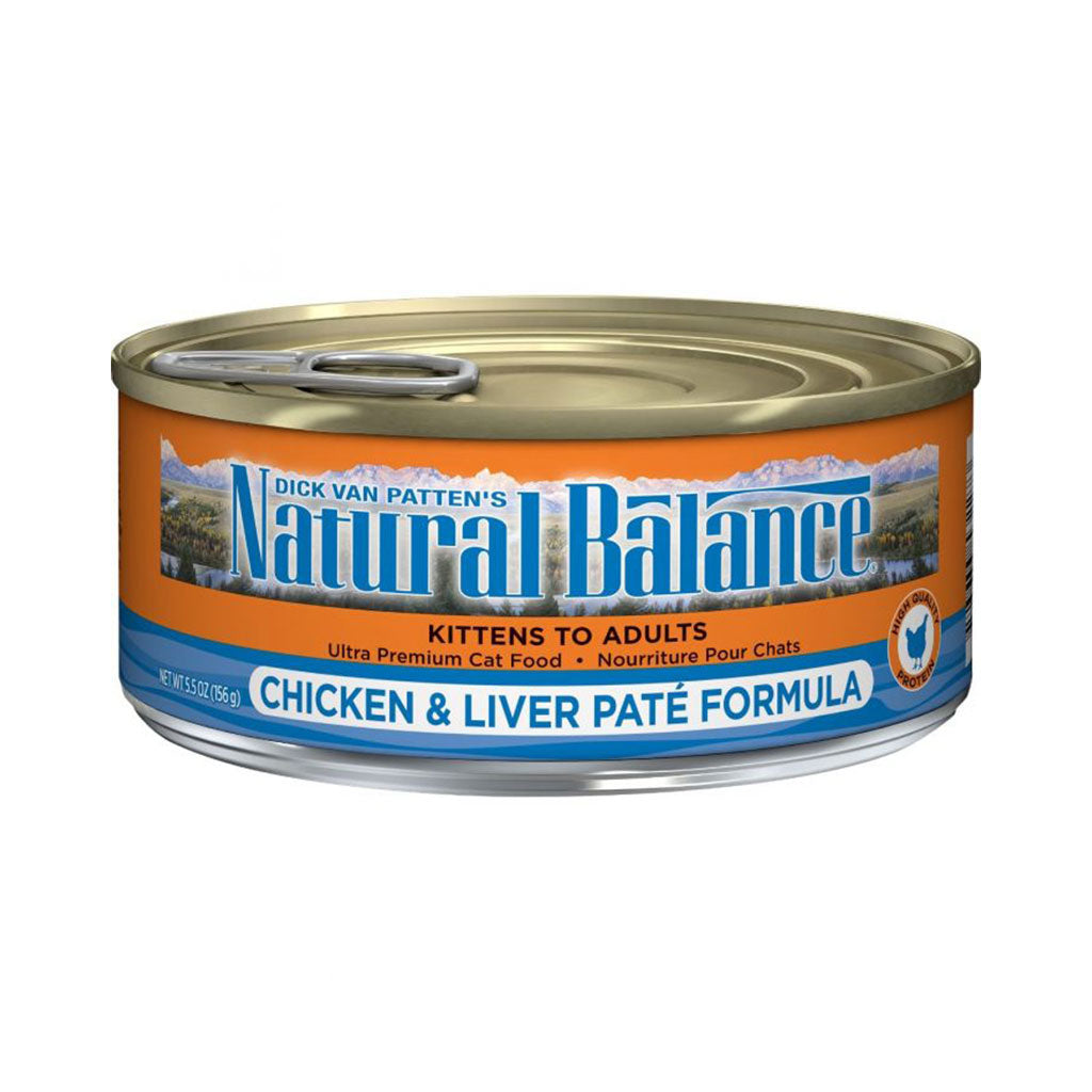Natural Balance Ultra Chicken & Liver Pate Canned Cat Food (5.5oz/156g)