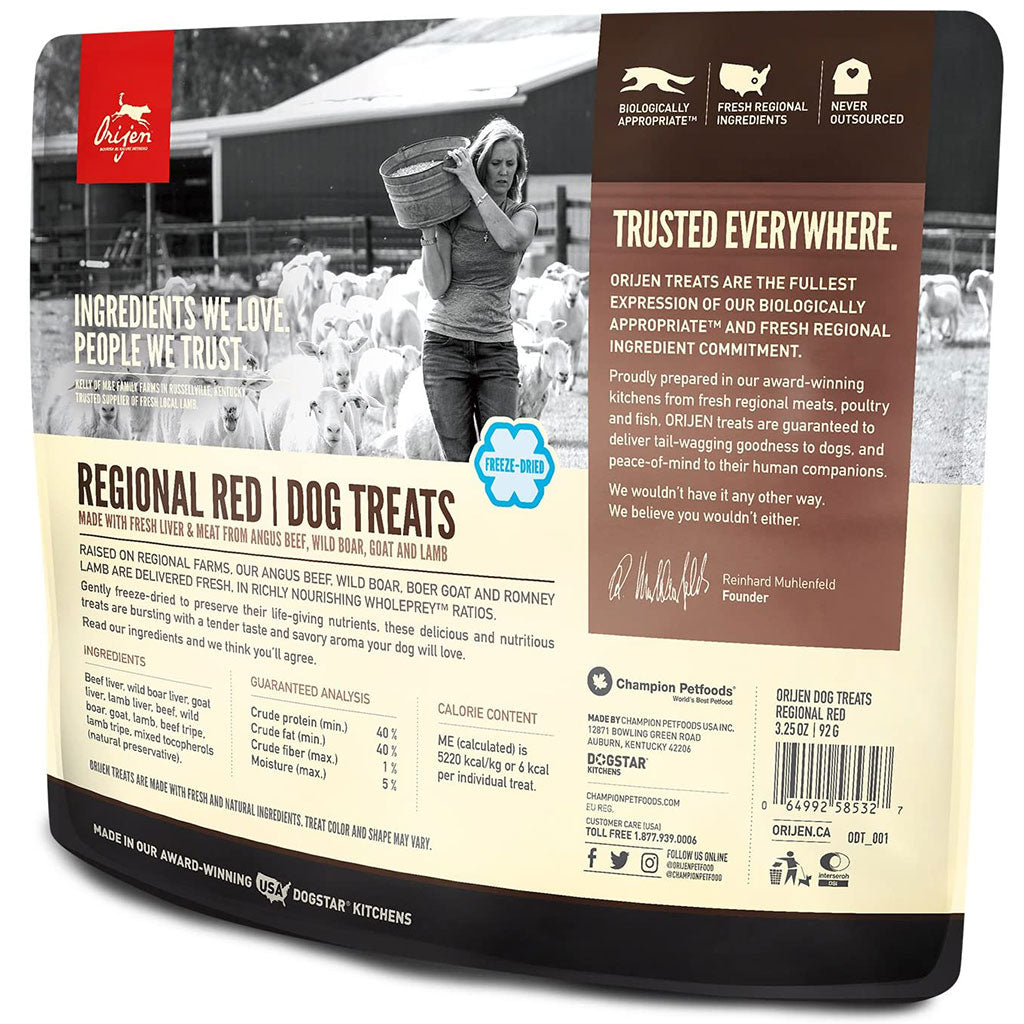 Orijen Freeze Dried Regional Red Dog Treat (3.25oz/92g)