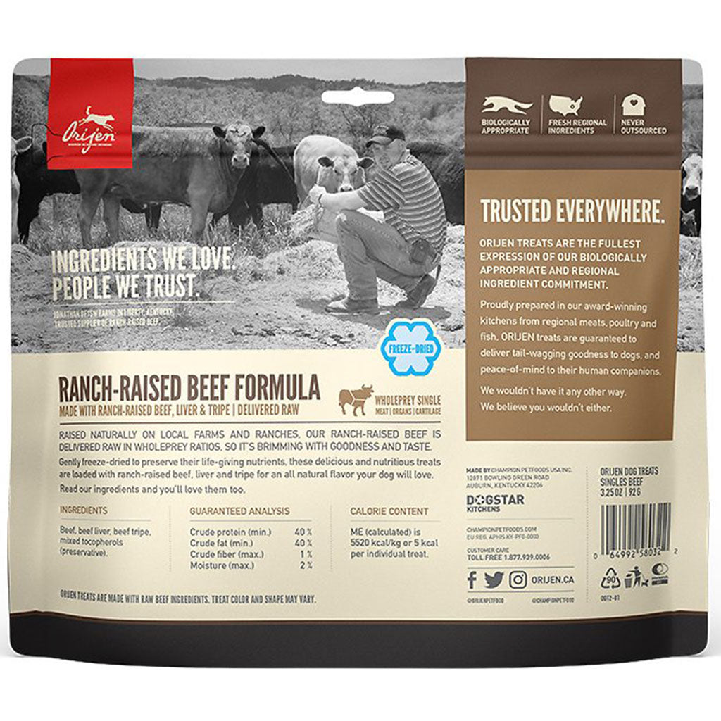 Orijen Freeze Dried Beef Dog Treat (3.25oz/92g)