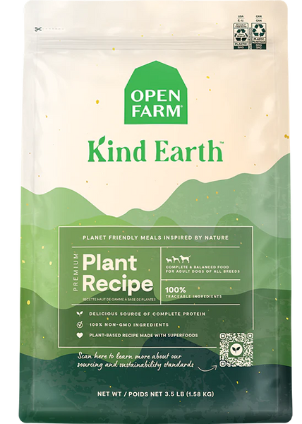 Open Farm Kind Earth Premium Plant Recipe Kibble Dog Food Wooftown