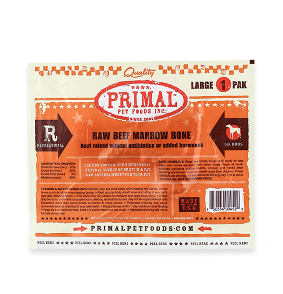 Primal Frozen Beef Marrow Bone