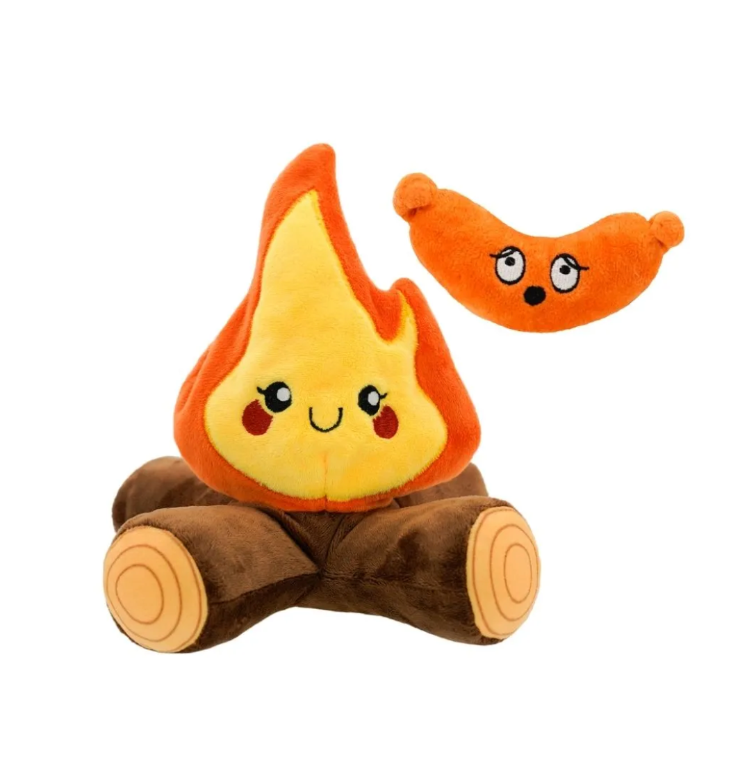 HugSmart Fuzzy Friendz Camping Pups - Campfire Dog Toy