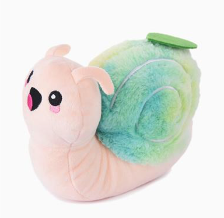 HugSmart Fuzzy Friendz Puppy Garden - Snail Dog Toy
