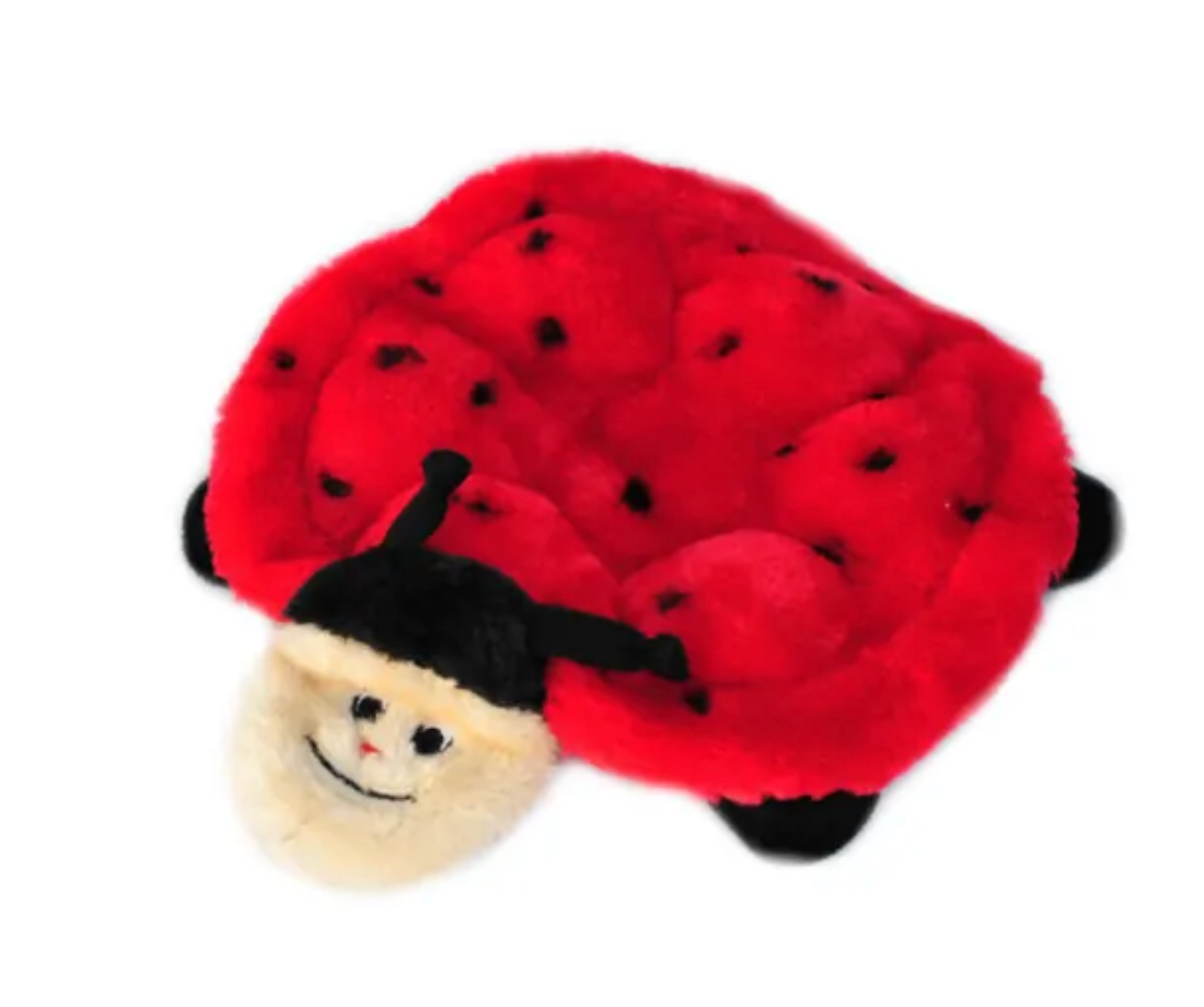 Zippy Paws Betsey the Ladybug Squeaky Crawler Dog Toy