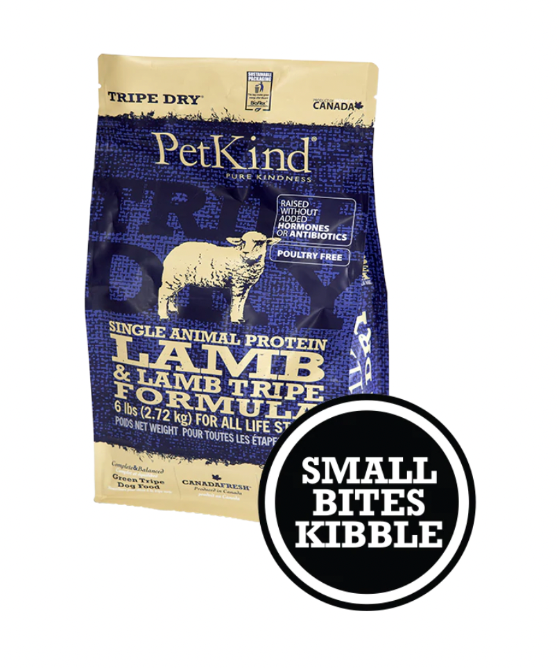 PetKind Lamb & Lamb Tripe Dry Formula Small Bites Dog Food