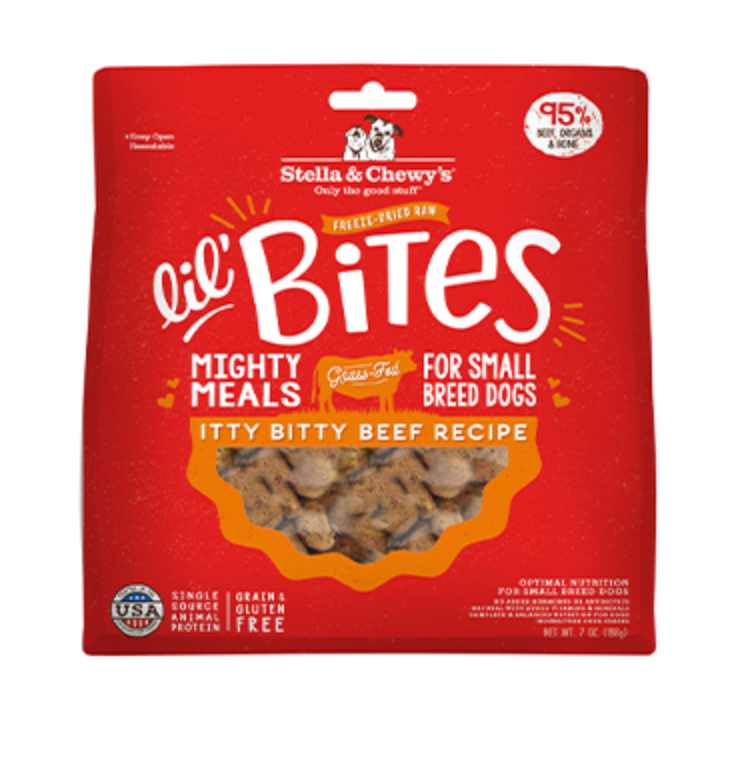 Stella & Chewy's Lil’ Bites Freeze Dried Super Beef Recipe Dog Food (7oz/198g)