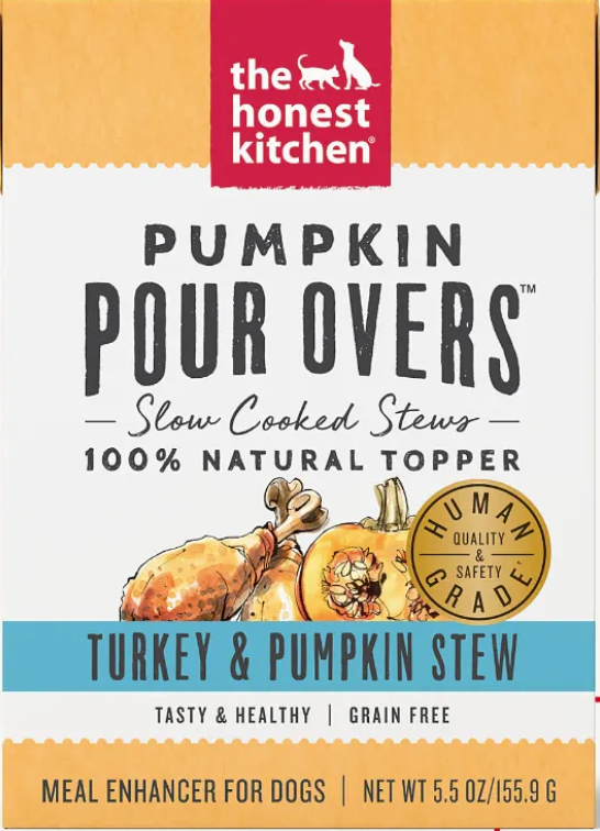 The Honest Kitchen Dog Pour Over Turkey & Pumpkin Stew (5.5oz/155.9g)