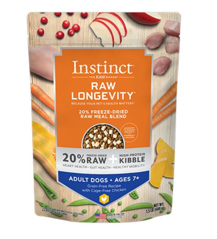 Dog food raw outlet kibble