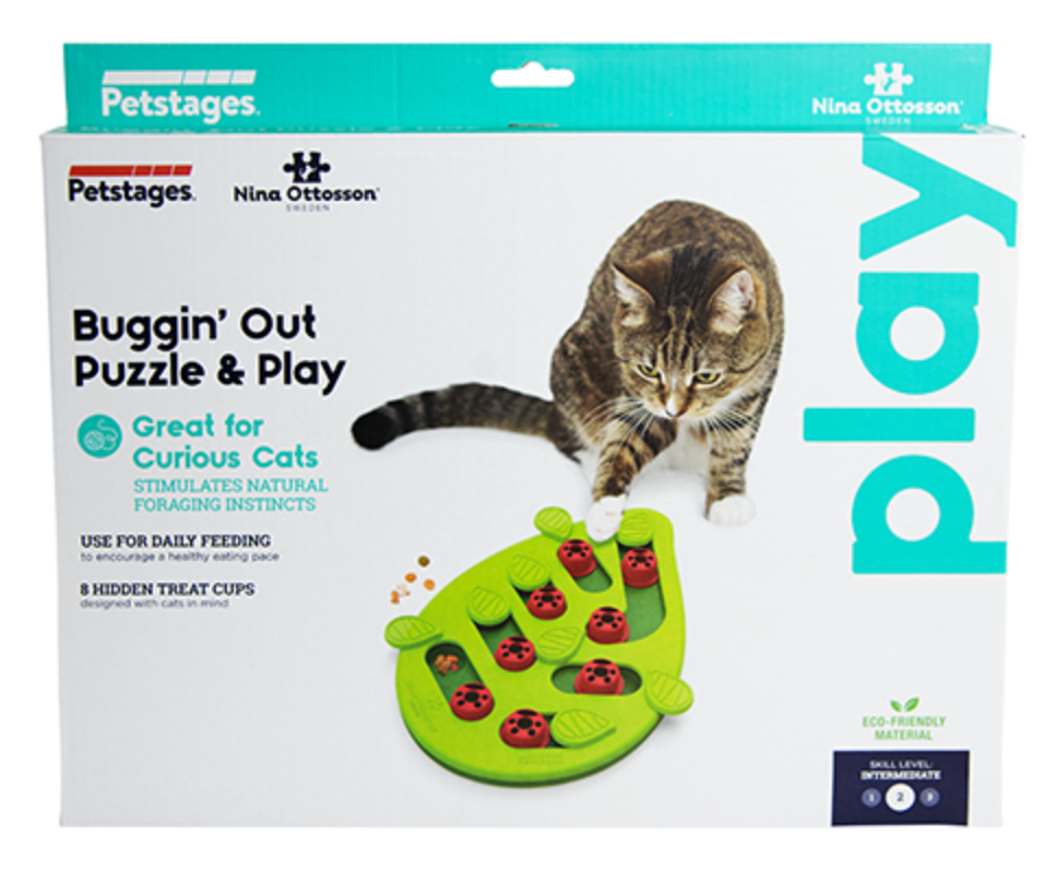 Outward Hound Nina Ottosson - Buggin' Out Puzzle & Play Cat Toy
