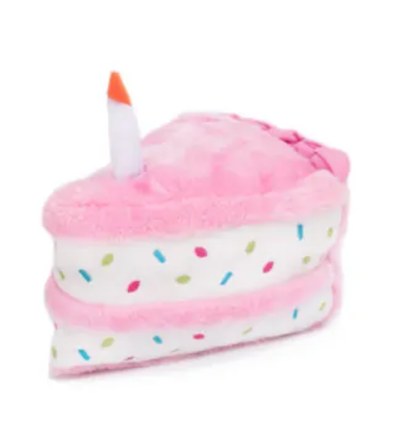 Zippy Paws - Pink Birthday Cake Dog Toy