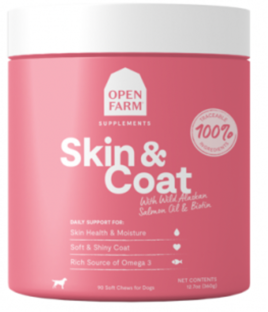 Open Farm Supplements - Skin & Coat Chews for Dogs (90 ct)