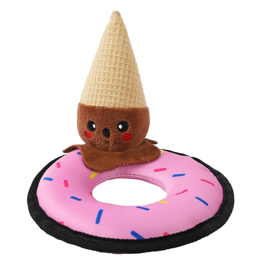 HugSmart Summer Floatie Ice Cream Dog Toy