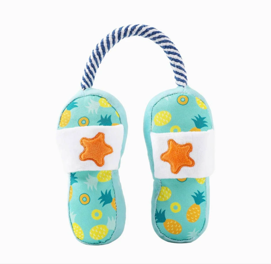 HugSmart Rope Funz Flip Flops Dog Toy