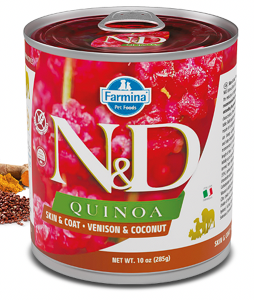 Farmina Quinoa Skin Coat Venison Coconut Canned Dog Food 4.9