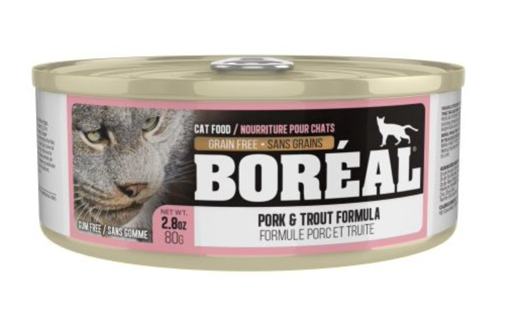 Boreal Pork and Trout GF Canned Cat Food (80g/2.8oz)