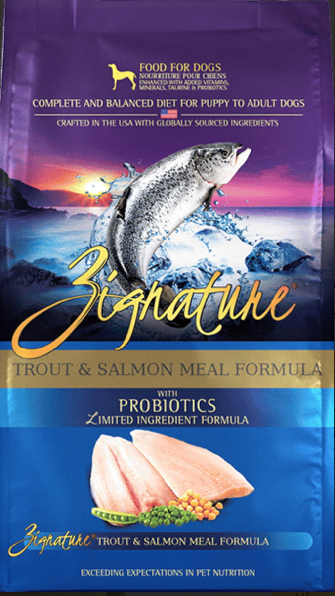 Zignature L.I.D. Trout & Salmon with Probiotics GF Dog Food (1.8kg/4lb)