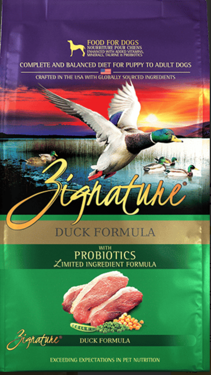 Zignature L.I.D. Duck with Probiotics GF Dog Food (1.8kg/4lb)