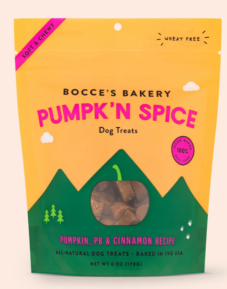 Bocce's Bakery Limited Edition Soft &amp; Chewy Pumpkin Spice Dog Treats (6oz/170g)