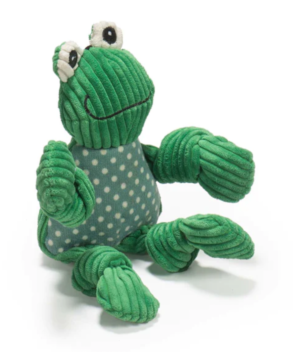 HuggleHounds Knotties Tuffut Knottie Fergie Frog Dog Toy