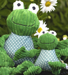 HuggleHounds - Knotties Tuffut - Knottie Fergie Frog Dog Toy