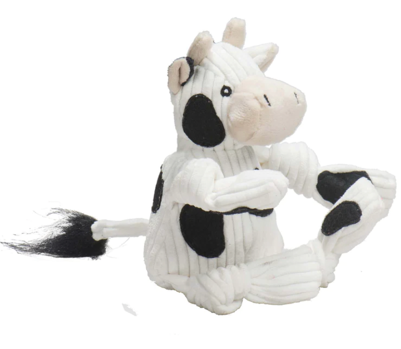 HuggleHounds - Knotties Tuffut - Knottie Dottie Cow Dog Toy (S)