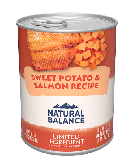 Natural Balance L.I.D Salmon Sweet Potato GF Canned Dog Food 13oz 369g