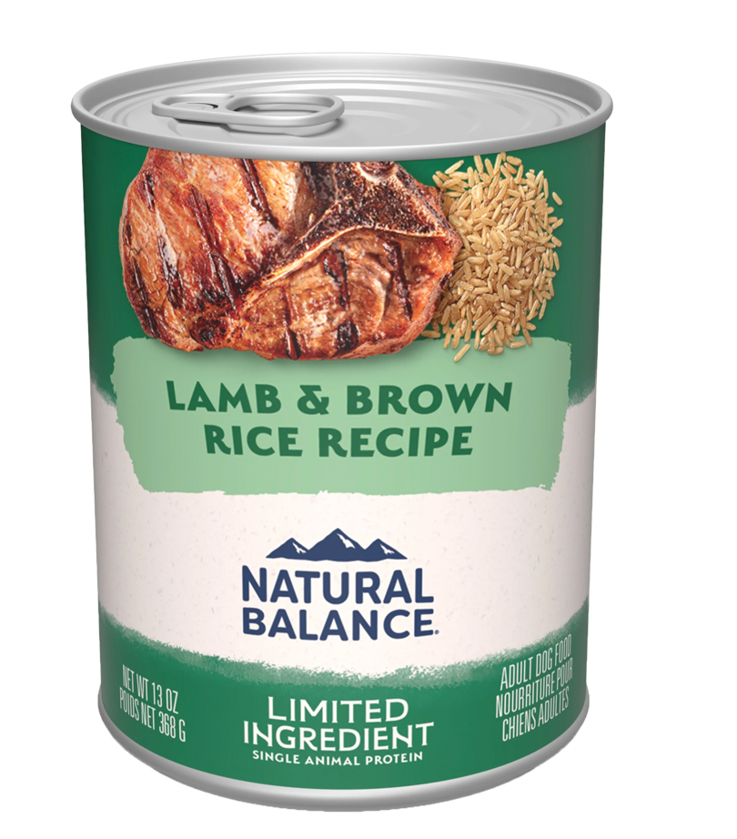Natural Balance L.I.D. Lamb & Brown Rice Canned Dog Food (369g/13oz)