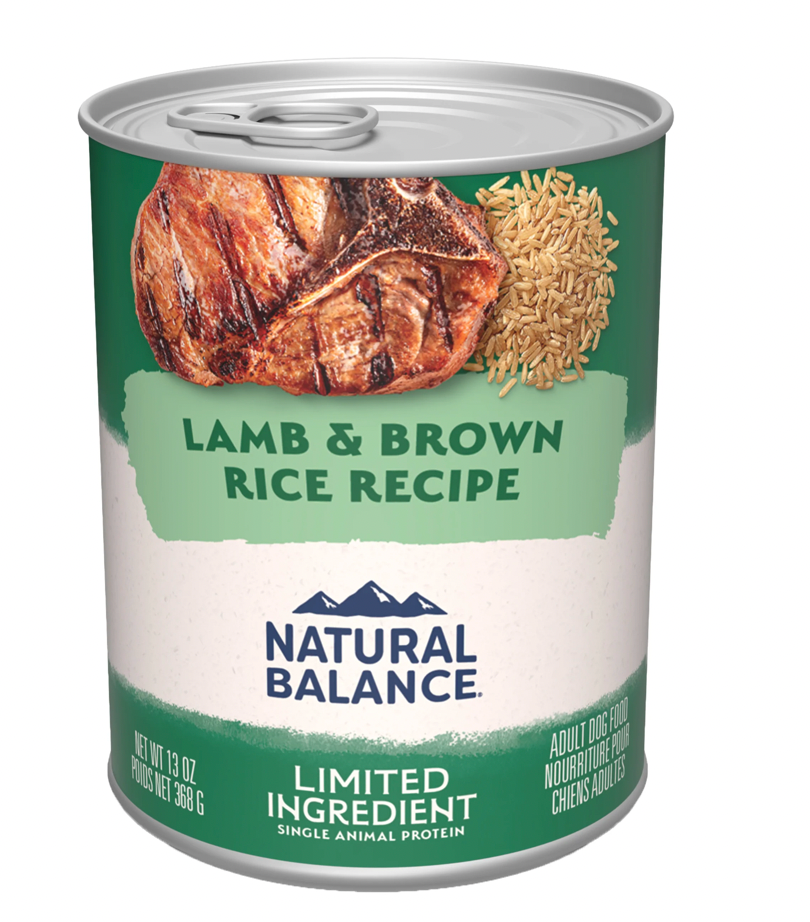 Natural Balance L.I.D. Lamb Brown Rice Canned Dog Food 369g 13oz
