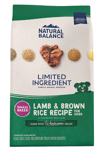 Natural Balance L.I.D. Lamb and Brown Rice Small Breed Bites Dog Food 1.81kg 4lb